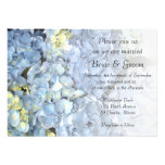 Invitación azul del boda del Hydrangea