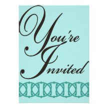 Invitación azul del cumpleaños