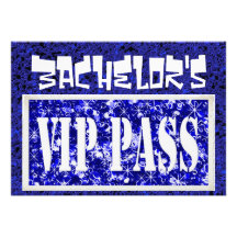 Invitación azul del fiesta del vip del soltero