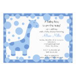Invitación azul linda de la fiesta de bienvenida a