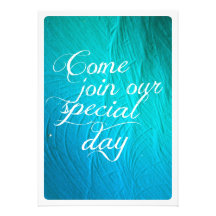 Invitación azul linda del boda de la tipografía