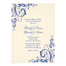 Invitación azul y poner crema esmeralda del boda d