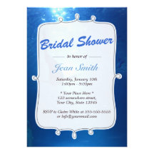 Invitación bajo el agua nupcial de la ducha del az