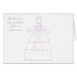 Invitación bautismal del vestido tarjeta