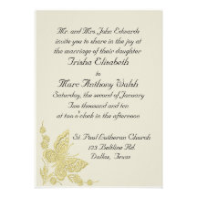 Invitación beige y amarilla del boda
