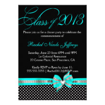 Invitación blanca negra de la graduación del lunar