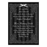 Invitación blanco y negro del boda