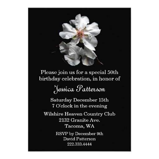 Invitación blanco y negro elegante de la fiesta de
