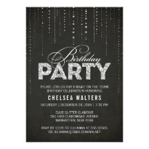 Invitación brillante de la fiesta de cumpleaños de