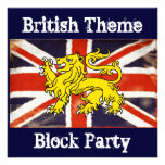 Invitación británica de la fiesta de barrio de Uni
