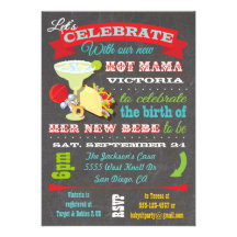 Invitación caliente de la mamá fiesta de bienvenid
