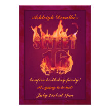 Invitación caliente rosada del fiesta de la hoguer