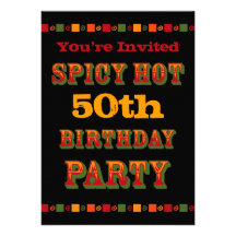 Invitación caliente y picante del cumpleaños