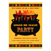 Invitación caliente y picante del fiesta