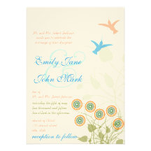 Invitación caprichosa del boda de la flor y del pá