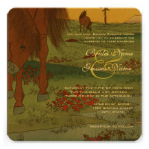 Invitación caprichosa del boda del caballo