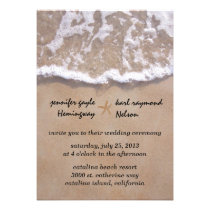 Invitación casual del boda del tema de la playa invitaciones