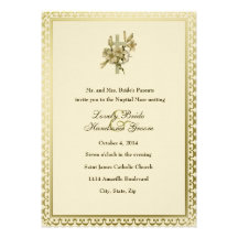 Invitación católica del boda de los lirios cruzado