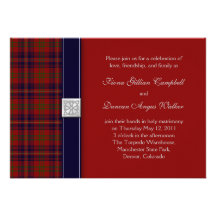 Invitación céltica del boda del tartán de la tarde