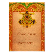 Invitación céltica del estilo del pergamino