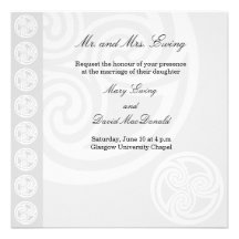 Invitación céltica tradicional del boda