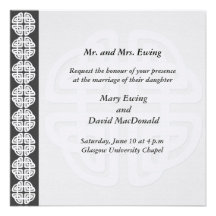 Invitación céltica tradicional del boda