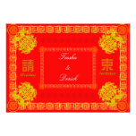 invitación china roja tradicional Ca de RSVP que s
