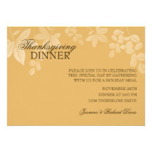 Invitación clásica de la cena de la acción de grac