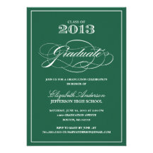 Invitación clásica de la graduación