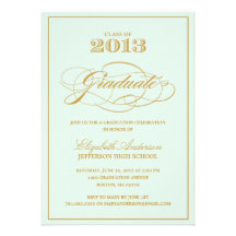 Invitación clásica de la graduación