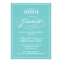 Invitación clásica de la graduación
