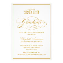 Invitación clásica de la graduación