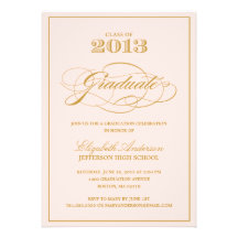Invitación clásica de la graduación