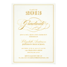 Invitación clásica de la graduación