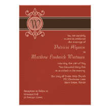 Invitación clásica del boda de la cosecha del cane
