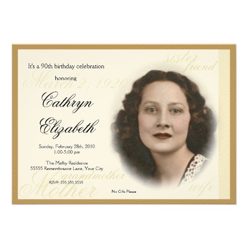 Invitación clásica elegante de la foto