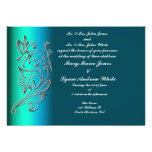 Invitación clásica grabada en relieve del boda de 