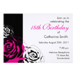 Invitación color de rosa del cumpleaños