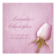 Invitación color de rosa púrpura del cuadrado del 