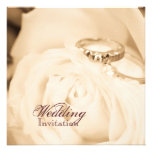 Invitación color de rosa romántica del boda del vi