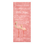 Invitación color de rosa rosada del bebé de los fl