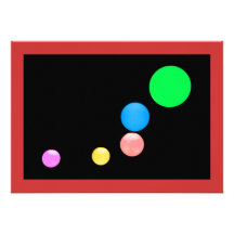 Invitación colorida de las bolas