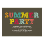 Invitación colorida del fiesta del verano