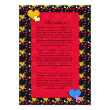 Invitación colorida romántica