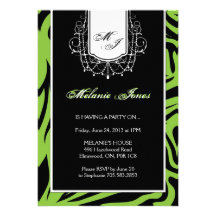 Invitación con clase del fiesta del estampado de z