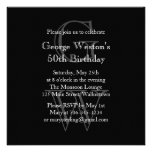 Invitación con monograma moderna del cumpleaños (n