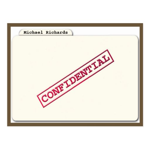 Invitación confidencial de la carpeta de la sorpre postal