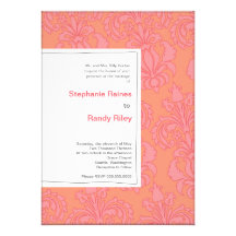 Invitación coralina del boda
