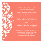 Invitación coralina del boda
