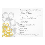 invitación corporativa amarilla elegante del fiest invitaciones